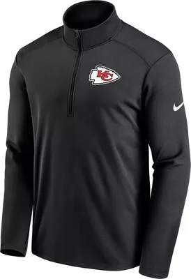 Nike Men's Kansas City Chiefs Logo Pacer Black Half-Zip Pullover