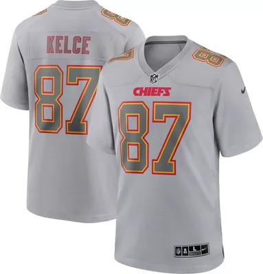 Nike Men's Kansas City Chiefs Travis Kelce #87 Atmosphere Grey Game Jersey