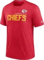 Nike Men's Kansas City Chiefs Team Name Heather Red Tri-Blend T-Shirt