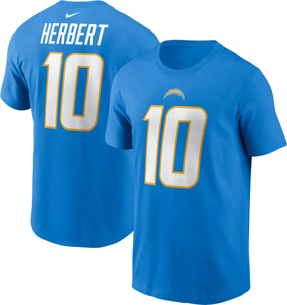 Nike Men's Los Angeles Chargers Justin Herbert #10 Blue T-Shirt