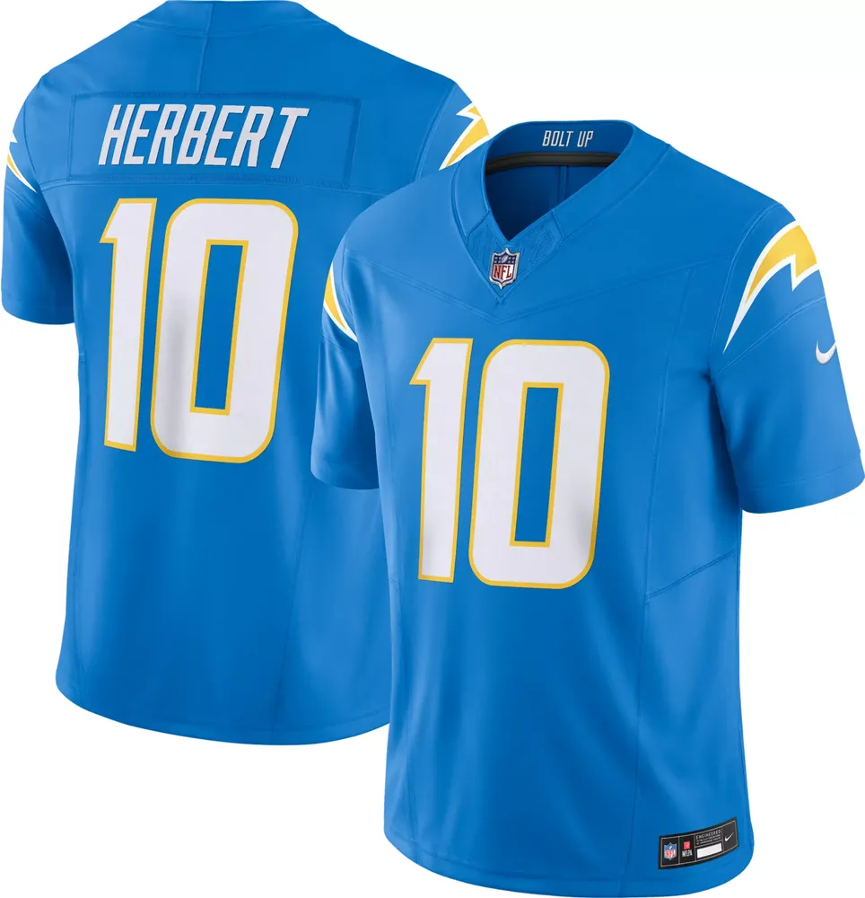 Nike Men's Los Angeles Chargers Justin Herbert #10 Vapor F.U.S.E. Limited Blue Jersey