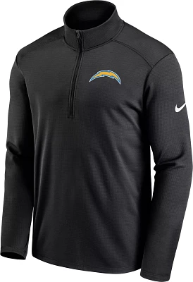 Nike Men's Los Angeles Chargers Logo Pacer Black Half-Zip Pullover