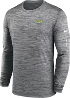 Nike Men's Los Angeles Chargers Sideline Alt Anthracite Velocity Long Sleeve T-Shirt