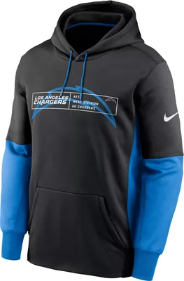 Nike Men's Los Angeles Chargers Overlap Club Blue Pullover Hoodie