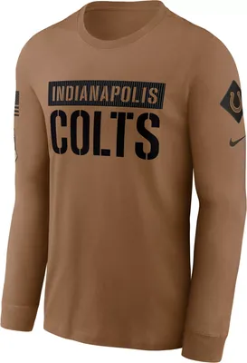 Nike Men's Indianapolis Colts 2023 Salute to Service Brown Long Sleeve T-Shirt