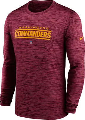 Nike Men's Washington Commanders Sideline Velocity Red Long Sleeve T-Shirt