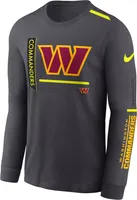 Nike Men's Washington Commanders 2023 Volt Dri-FIT Anthracite Long Sleeve T-Shirt