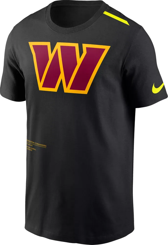 Nike Men's Washington Commanders 2023 Volt Black T-Shirt