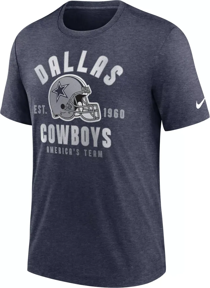 Nike Men's Dallas Cowboys Blitz Stacked Navy T-Shirt