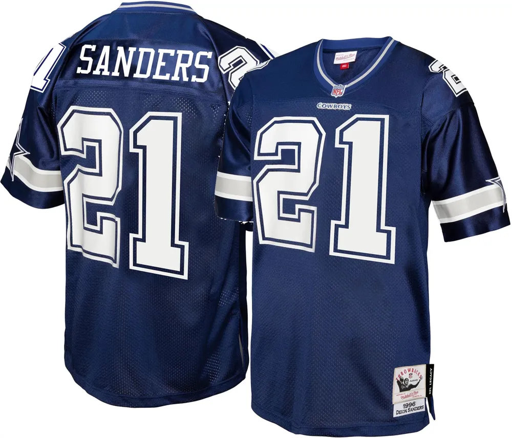 Nike Men's Dallas Cowboys Deion Sanders #21 Throwback Navy Game Jersey