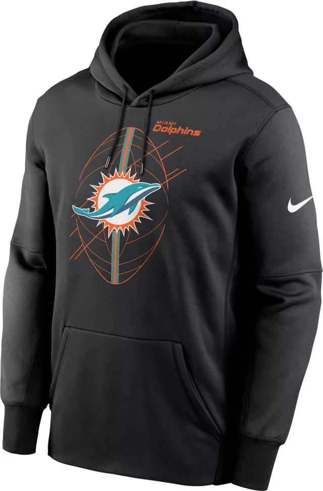 Nike Men's Miami Dolphins 2023 Volt Black Pullover Hoodie