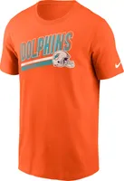 Nike Men's Miami Dolphins Blitz Helmet Orange T-Shirt