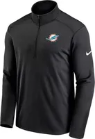 Nike Men's Miami Dolphins Logo Pacer Black Half-Zip Pullover