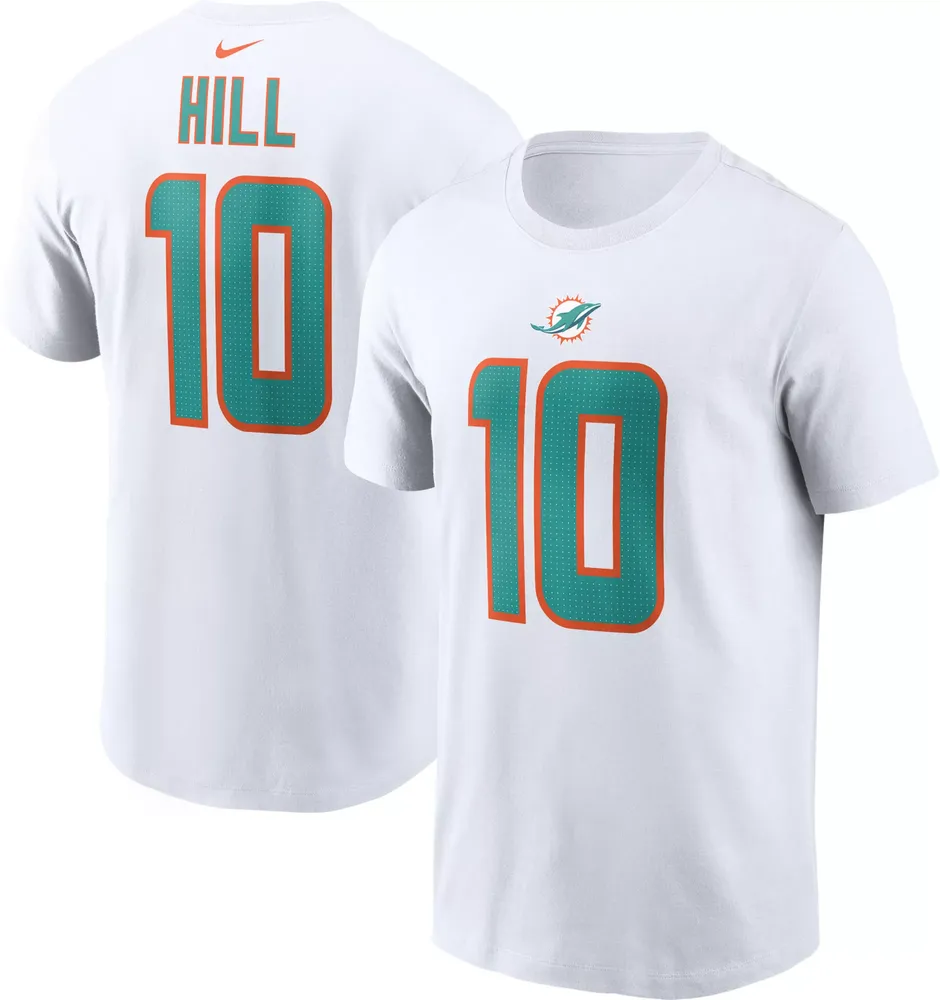 Nike Men's Miami Dolphins Tyreek Hill #10 White T-Shirt