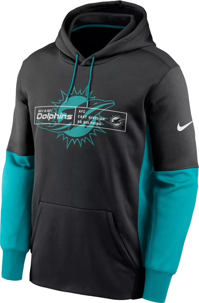 Nike Men's Miami Dolphins Overlap Club Black Pullover Hoodie