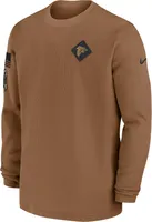 Nike Men's Atlanta Falcons 2023 Salute to Service Brown Long Sleeve Crew