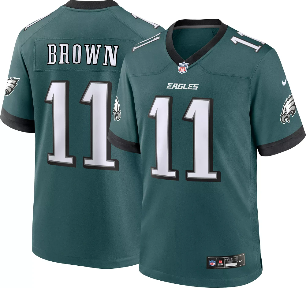 Nike Men's Philadelphia Eagles A.J. Brown #11 Teal Game Jersey