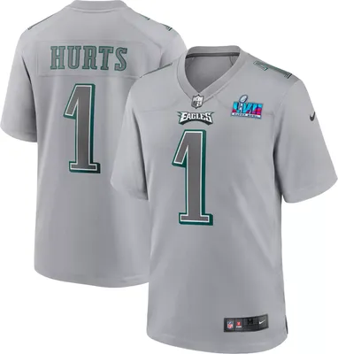 Nike Men's Super Bowl LVII Bound Philadelphia Eagles Jalen Hurts #1 Atmosphere Game Jersey