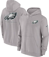 Nike Men's Philadelphia Eagles 2023 Sideline Club Grey Pullover Hoodie