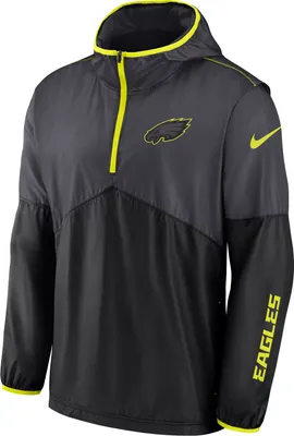 Nike Men's Philadelphia Eagles 2023 Volt Anthracite Half-Zip Jacket