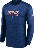 Nike Men's New York Giants Sideline Velocity Blue Long Sleeve T-Shirt