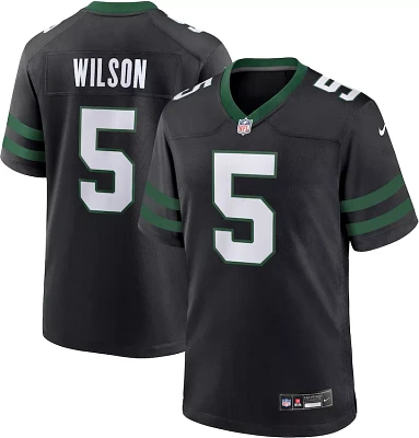 Nike Men's New York Jets Garrett Wilson #5 Alternate Black Game Jersey