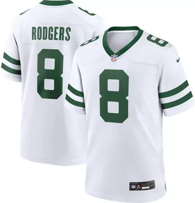 Nike Men's New York Jets Aaron Rodgers #8 Alternate White Game Jersey