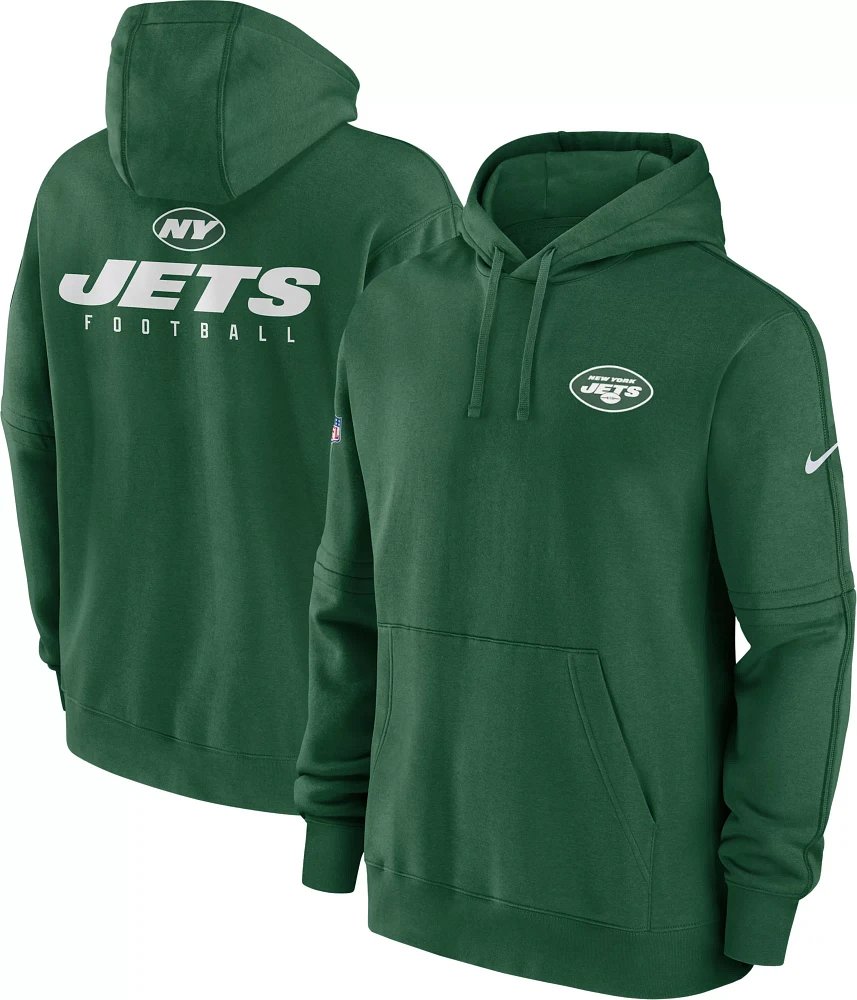 Nike Men's New York Jets 2023 Sideline Club Green Pullover Hoodie