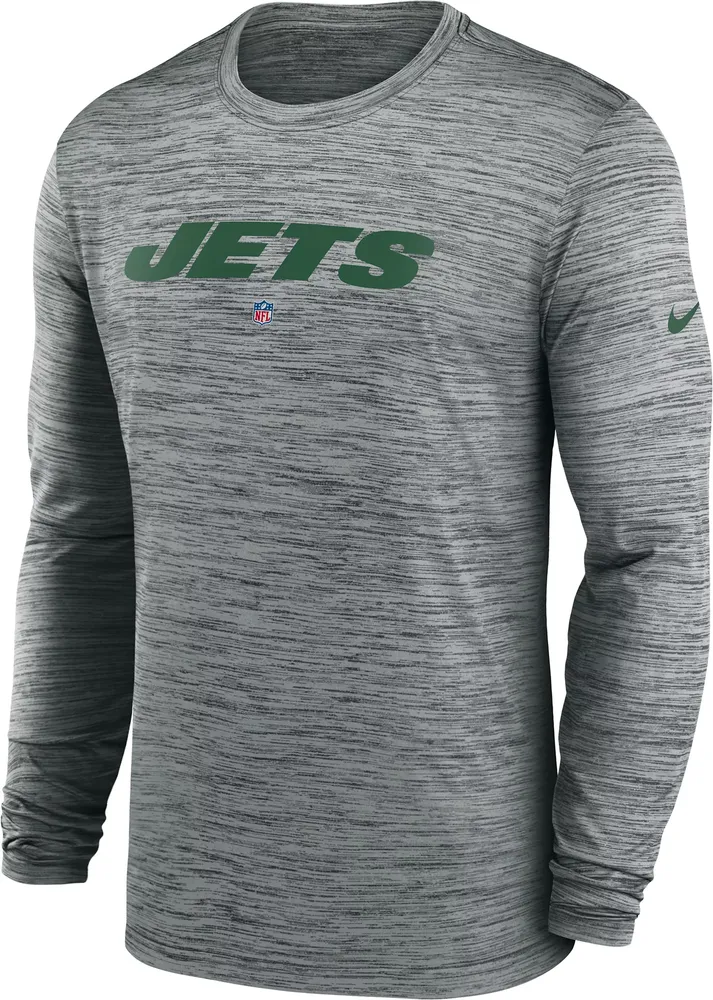 Nike Men's New York Jets Sideline Velocity Dark Grey Heather Long Sleeve T-Shirt