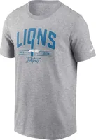 Nike Men's Detroit Lions Throwback Wordmark Grey T-Shirt