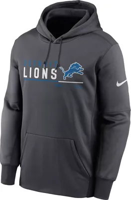 Nike Men's Detroit Lions Split Name Anthracite Hoodie