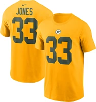 Nike Men's Green Bay Packers Aaron Jones #33 Gold T-Shirt