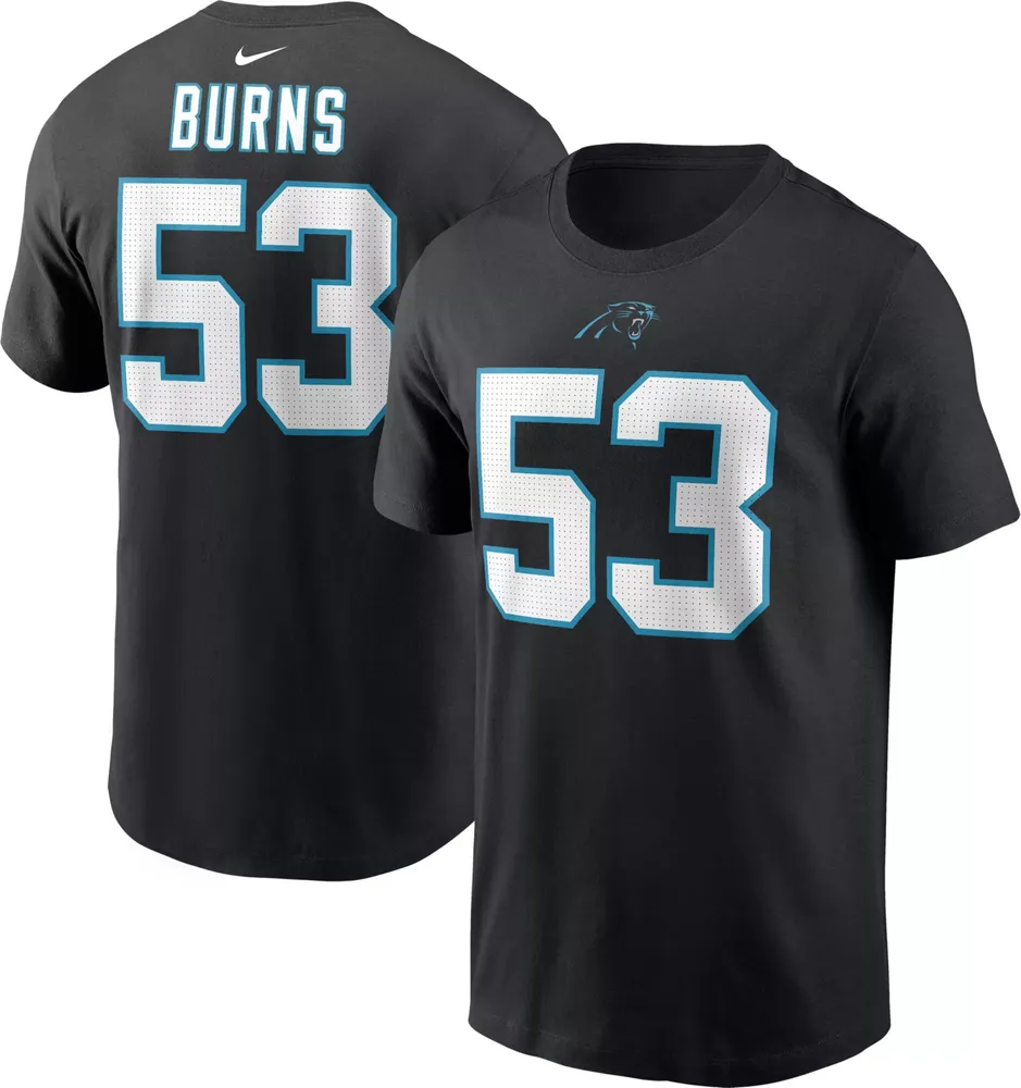 Nike Men's Carolina Panthers Brian Burns #53 Black T-Shirt