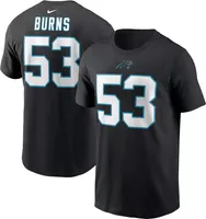 Nike Men's Carolina Panthers Brian Burns #53 Black T-Shirt