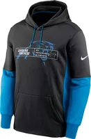 Nike Men's Carolina Panthers Overlap Black Pullover Hoodie