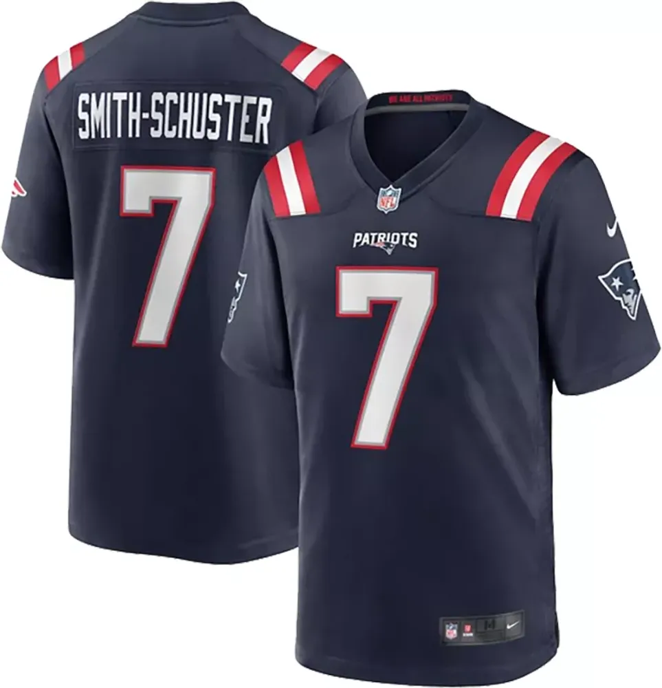 Nike Men's New England Patriots JuJu Smith-Schuster #7 Navy Game Jersey