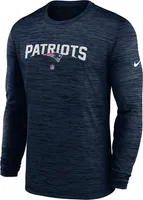 Nike Men's New England Patriots Sideline Velocity Navy Long Sleeve T-Shirt