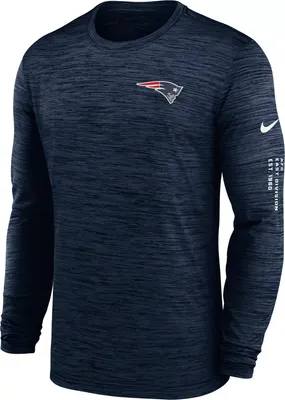 Nike Men's New England Patriots Sideline Alt Navy Velocity Long Sleeve T-Shirt