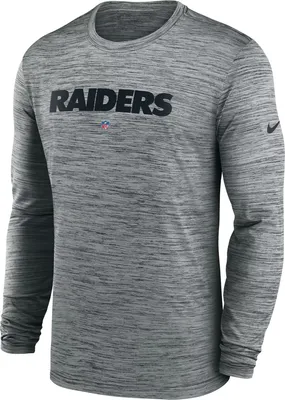 Nike Men's Los Angeles Raiders Sideline Velocity Dark Grey Heather Long Sleeve T-Shirt