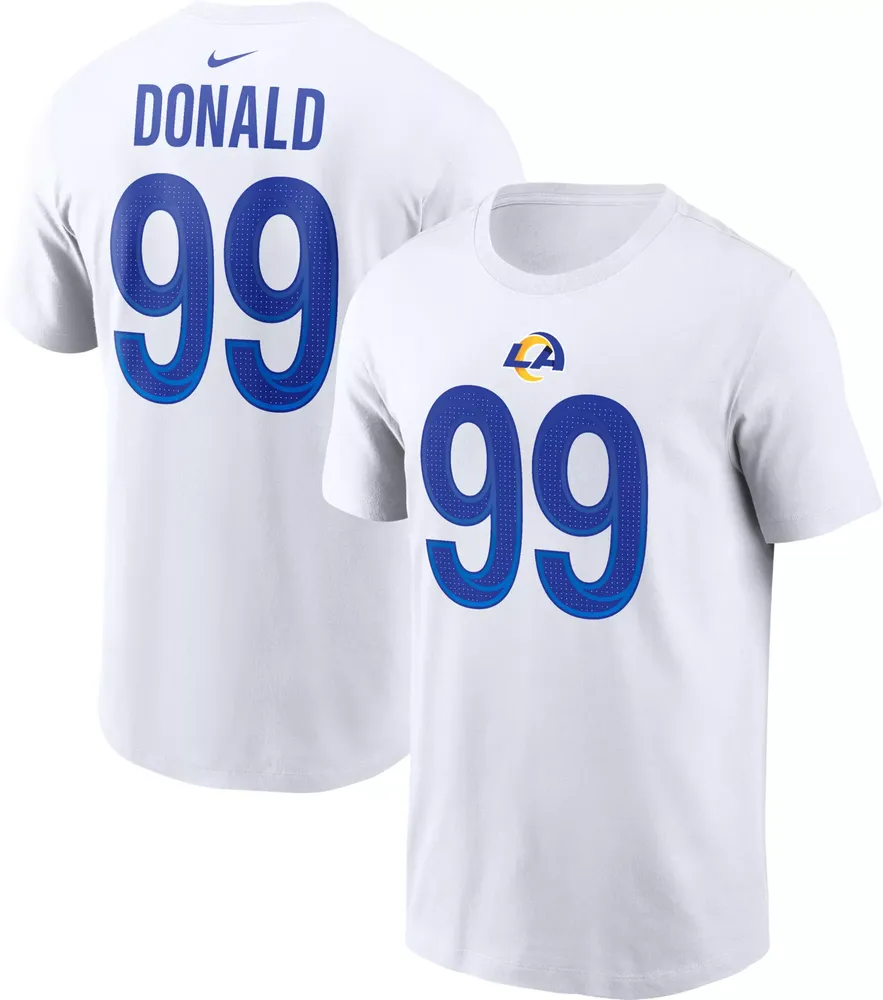 Nike Men's Los Angeles Rams Aaron Donald #99 White T-Shirt