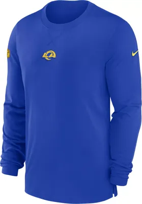 Nike Men's Los Angeles Rams Sideline Player Royal Long Sleeve T-Shirt