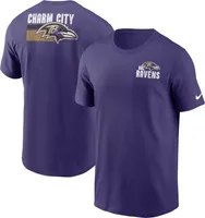 Nike Men's Baltimore Ravens Blitz Back Slogan Purple T-Shirt