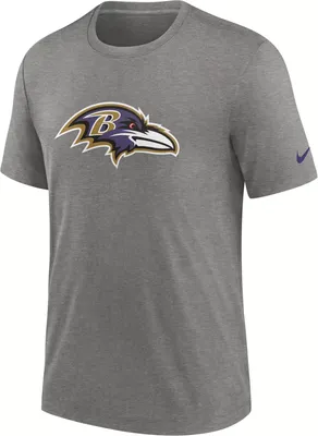 Nike Men's Baltimore Ravens Rewind Logo Dark Grey Heather T-Shirt
