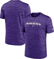 Nike Men's Baltimore Ravens Sideline Velocity Purple T-Shirt