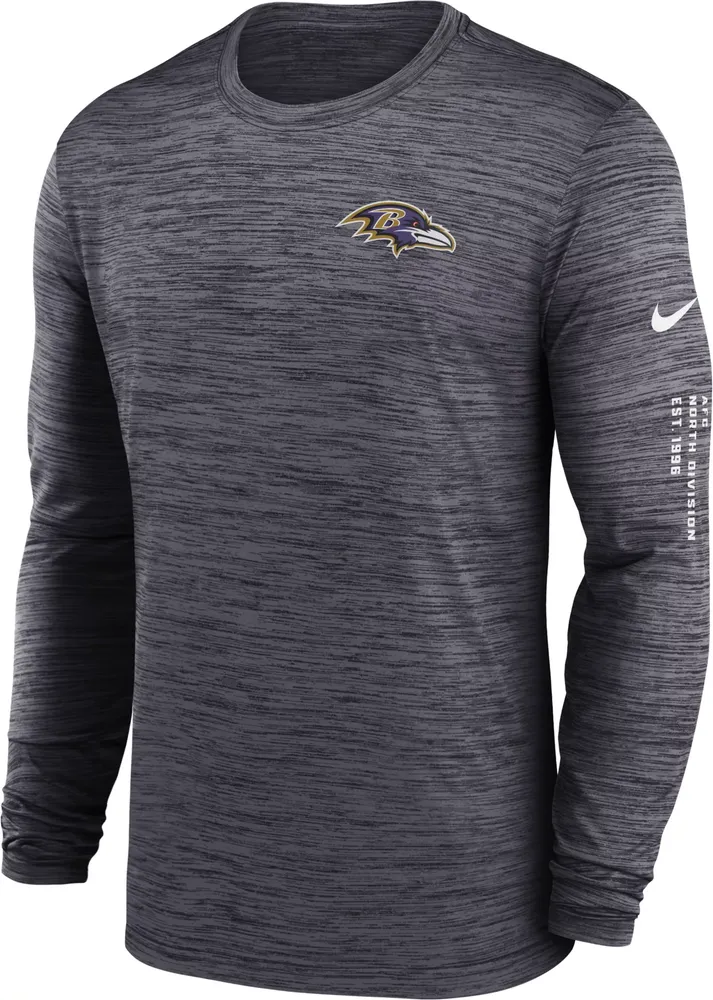 Nike Men's Baltimore Ravens Sideline Alt Black Velocity Long Sleeve T-Shirt