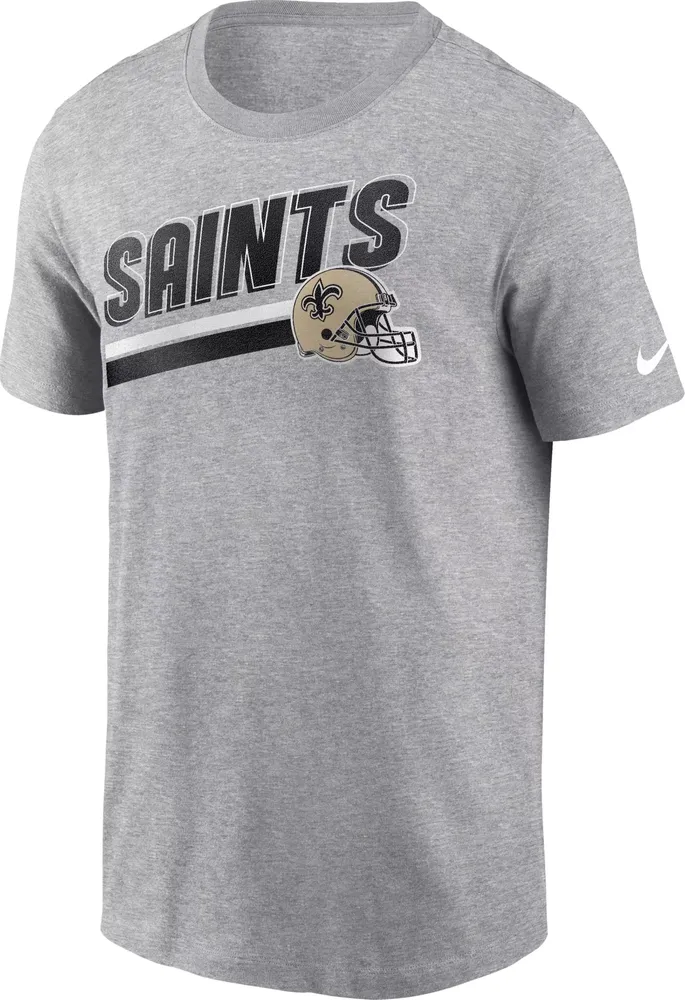 Nike Men's New Orleans Saints Blitz Helmet Dark Grey Heather T-Shirt