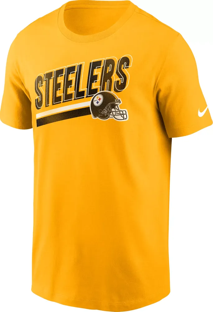 Nike Men's Pittsburgh Steelers Blitz Helmet Gold T-Shirt