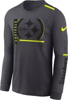 Nike Men's Pittsburgh Steelers 2023 Volt Dri-FIT Anthracite Long Sleeve T-Shirt