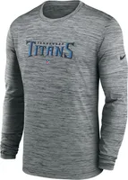 Nike Men's Tennessee Titans Sideline Velocity Dark Grey Heather Long Sleeve T-Shirt