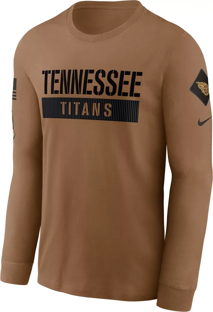 Nike Men's Tennessee Titans 2023 Salute to Service Brown Long Sleeve T-Shirt